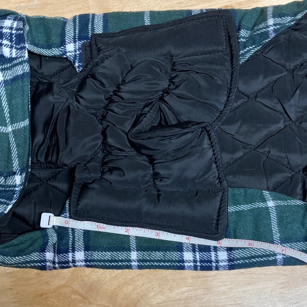NWT Kuoser Dog Jacket Reversible Green Tartan Plaid or Quilted Black Sz M - Picture 14 of 15